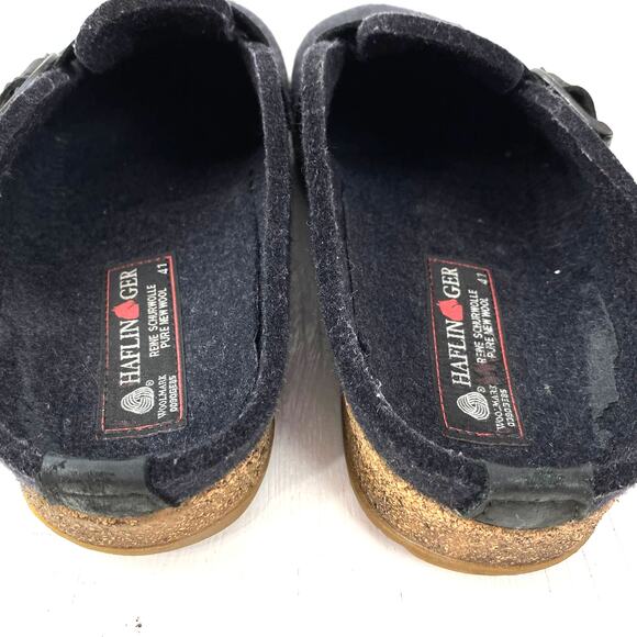 Haflinger Pure New Wool Adjustable Buckle Cork Clog GZB Size 41 - Picture 7 of 15